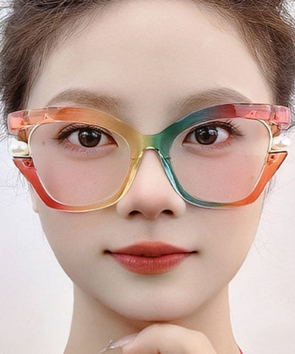 2026 New Pearl Irregular Black Full Frame Reading Glasses
