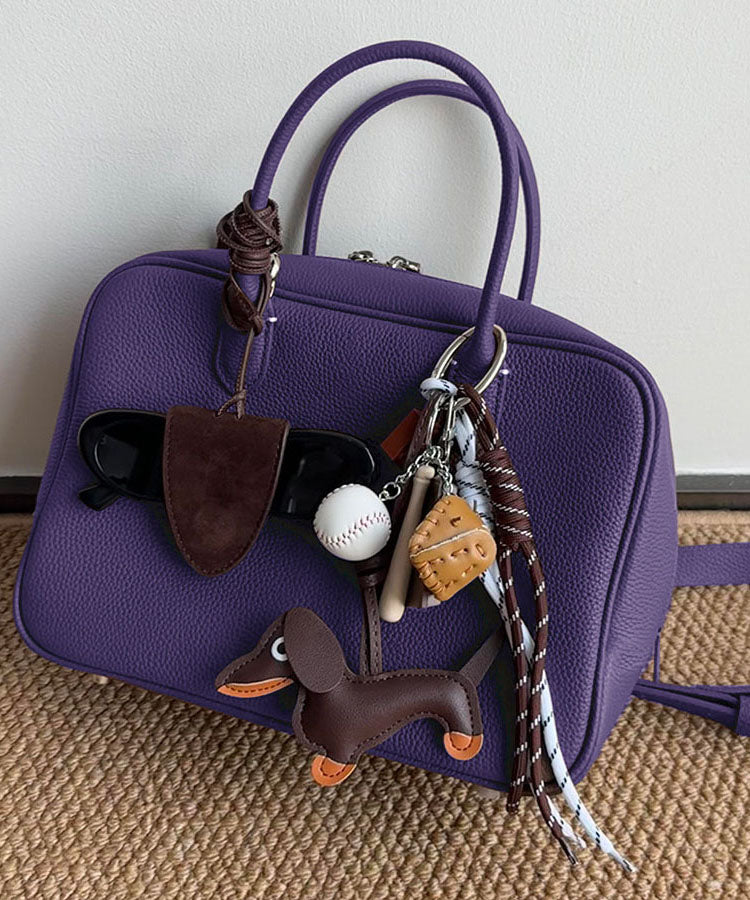 2026 New Purple Faux Leather Tote Bag