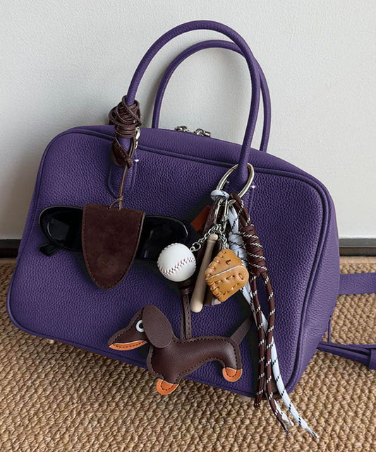 2026 New Purple Faux Leather Tote Bag