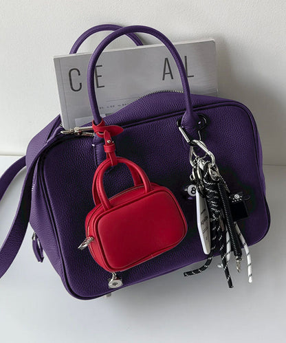 2026 New Purple Faux Leather Tote Bag
