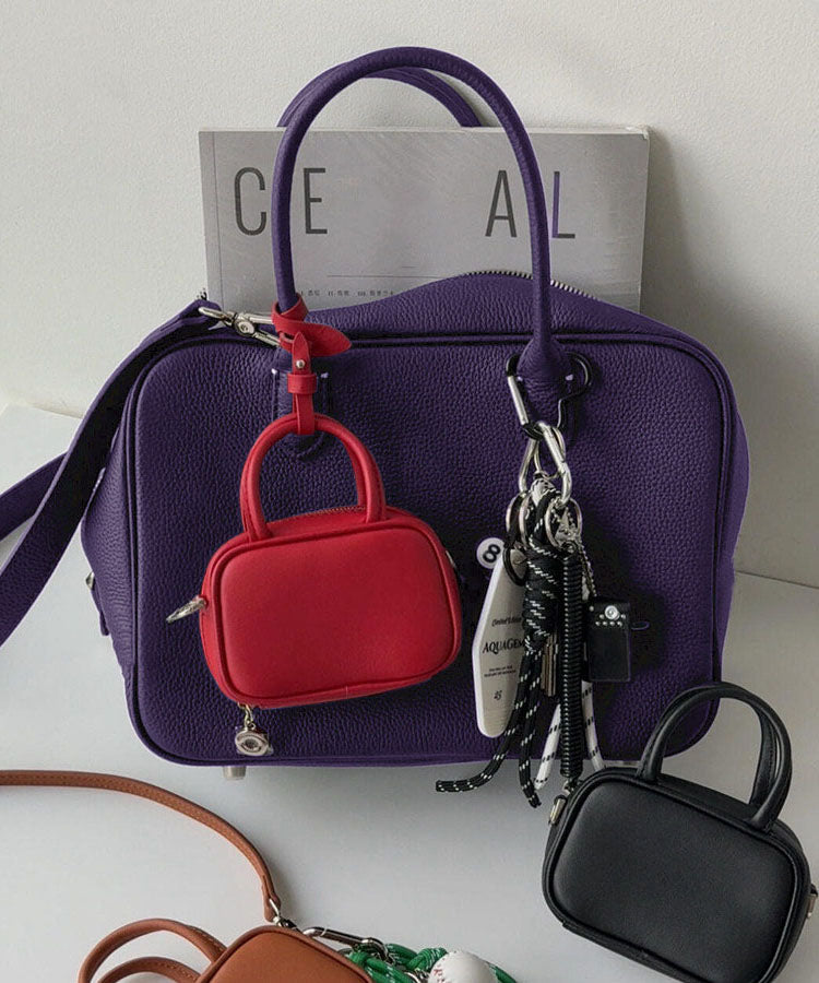2026 New Purple Faux Leather Tote Bag