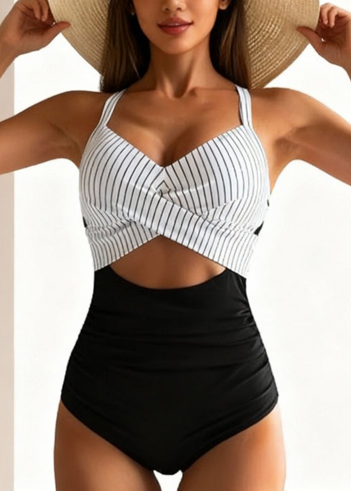 2026 New Sexy Hollow Out Plus Size Bodysuit Swimsuit