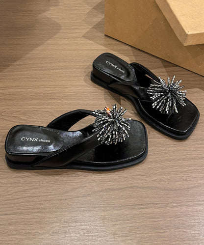 2026 New Silver Water Diamond Fireworks Flip Flops Summer
