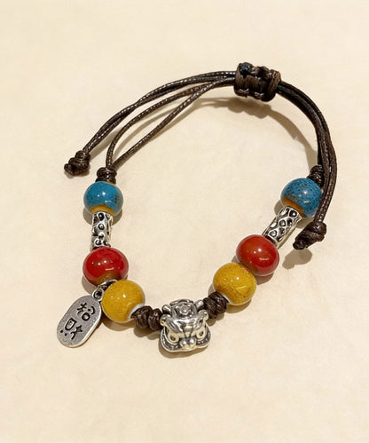 2026 New Sterling Silver Weave Ceramic Charm Bracelet