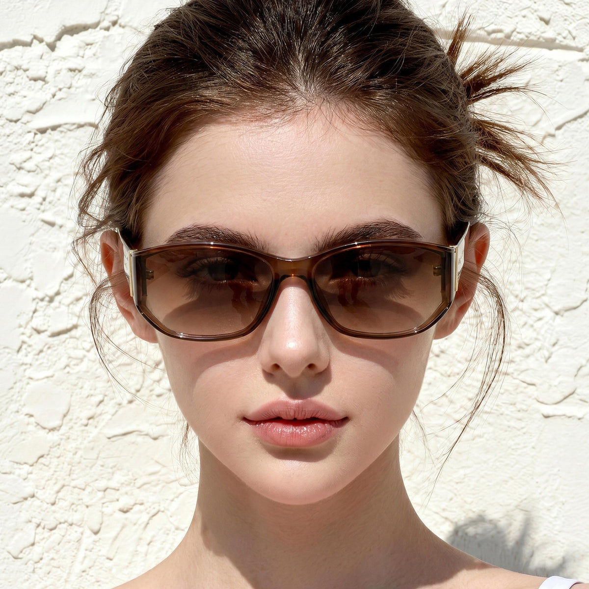 2026 New UV Resistant Retro Brown Sunglasses