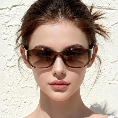 2026 New UV Resistant Retro Brown Sunglasses