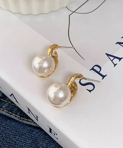 2026 New Versatile Pearl Gilding Stud Earrings