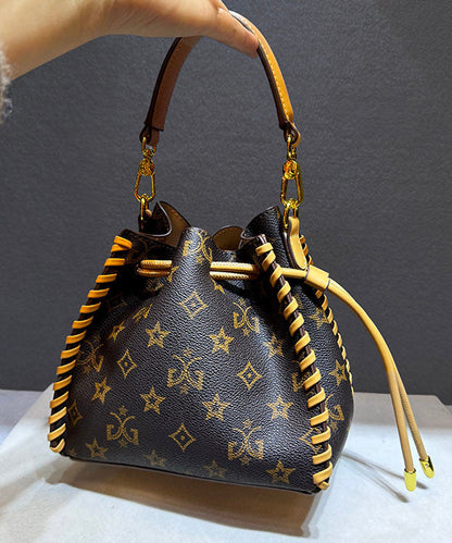 2026 New Women's Drawstring Faux Leather Bucket Bag