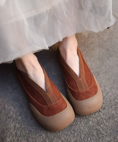 2026 Splicing Comfy Loafer Shoes Caramel Sheepskin