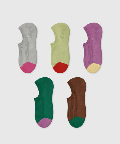 2026 Summer Breathable Color Blocking Versatile Boat Socks