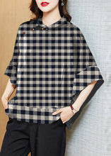 Load image into Gallery viewer, Vintage Black Mandarin Collar Asymmetrical Patchwork Jacquard Silk Shirts Batwing Sleeve