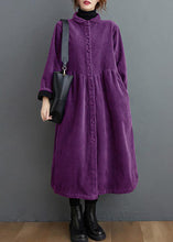 Load image into Gallery viewer, French blackish green corduroy coats Inspiration thick Cinched women coats ( Limited Stock)
