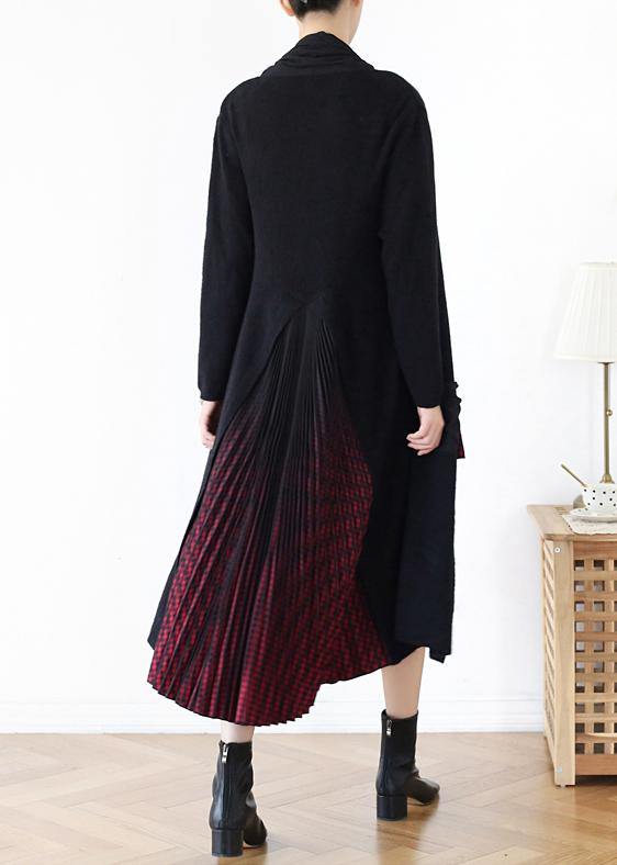 Aesthetic knit sweat tops plus size clothing red Batwing Sleeve cardigan - SooLinen