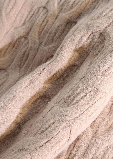 Aesthetic pink crane tops low high design casual spring knit tops - SooLinen