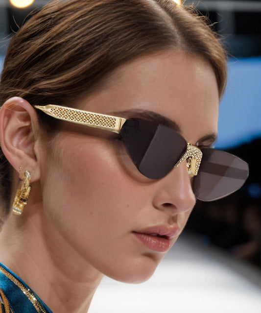 American Style Diamond Studded Frameless Sunglasses