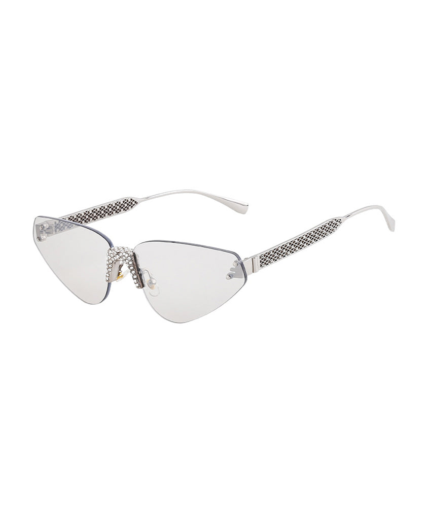 American Style Diamond Studded Frameless Sunglasses