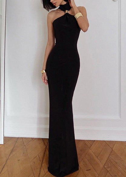 American Style Halter Off Shoulder Slim Long Dress Summer