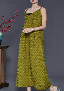 Army Green Chiffon Summer Beach Dress Tasseled Summer