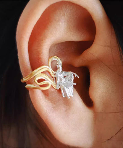 Art Gold Buddha Streamers Alloy Ear Bone Clamp