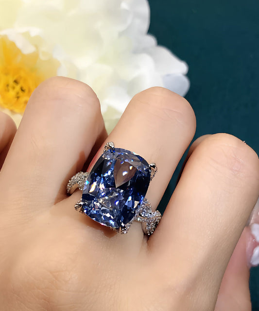 Art Green Alloy Zircon Crystal Alloy Zircon Crystal Rings
