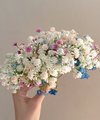 Art Multicolor Acrylic Alloy Floral Baby's Breath U-Shaped Hairpin