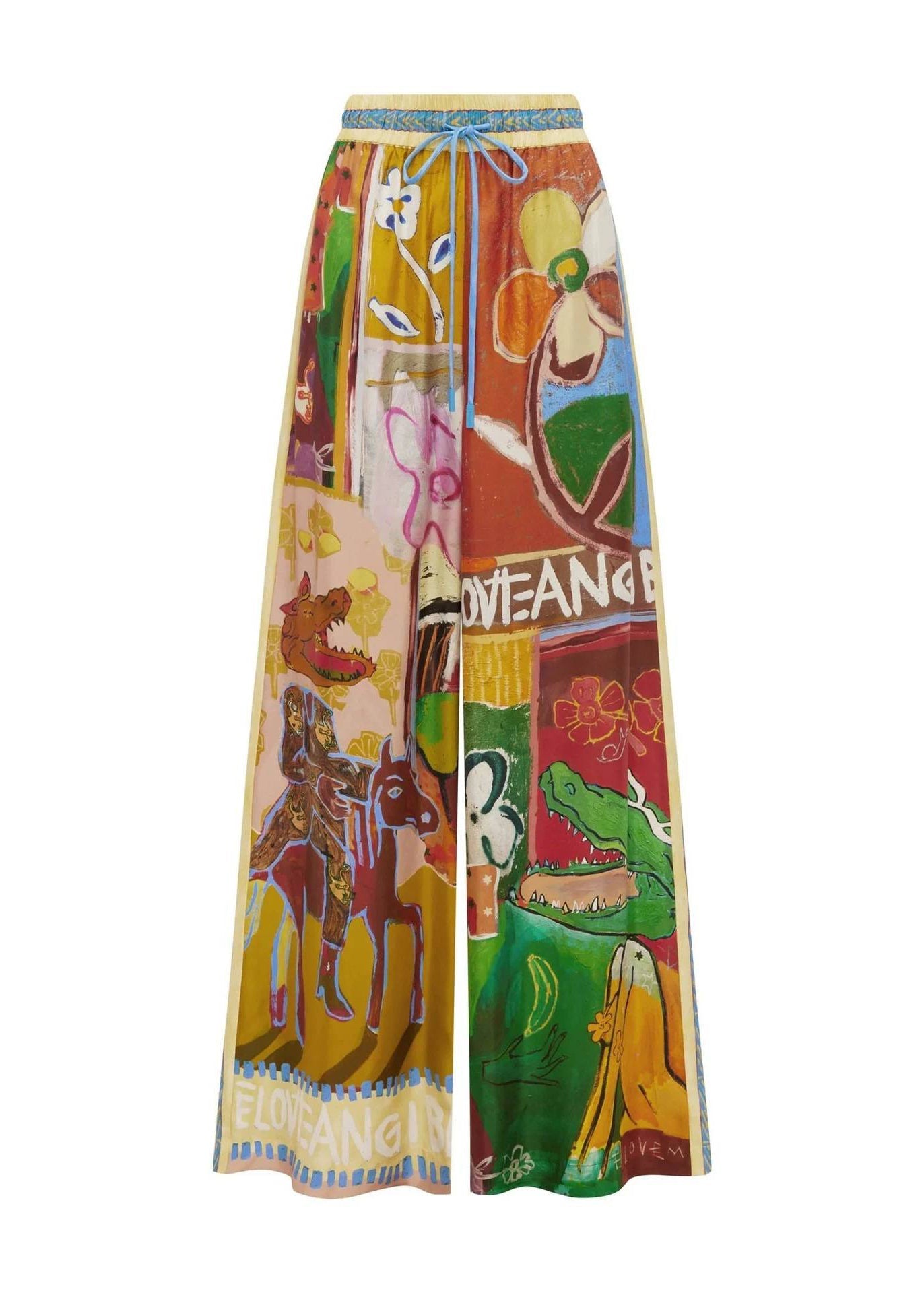Art Oversized Print Cotton Two Piece Set Outfits Fall