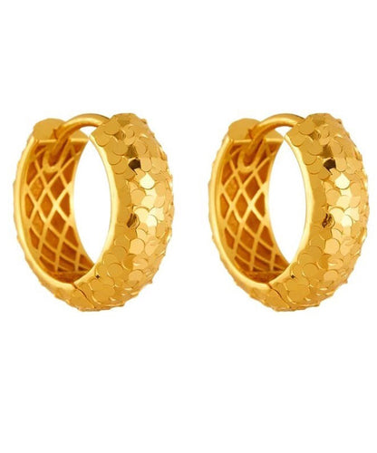 Art Silk Sterling Silver Zircon Hoop Earrings