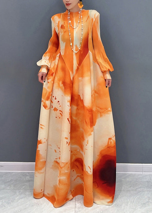 Artistry Yellow Chromatic Blended Hues Chiffon Robe Dresses Fall