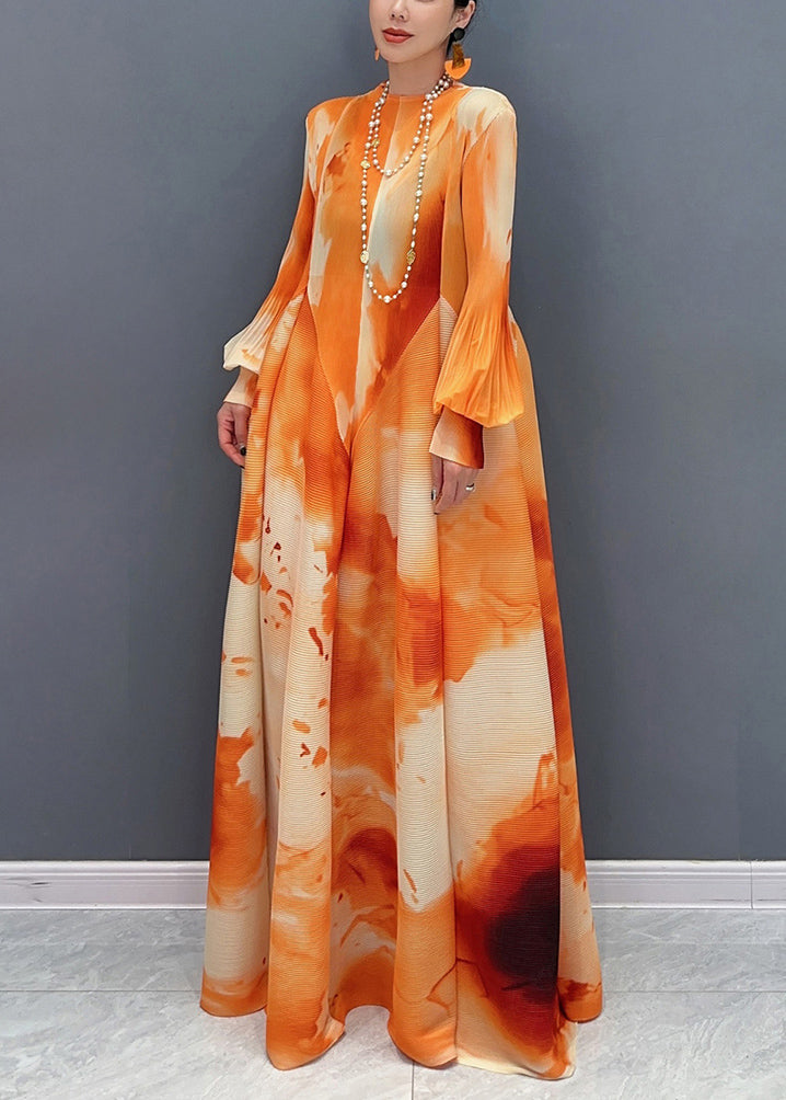 Artistry Yellow Chromatic Blended Hues Chiffon Robe Dresses Fall