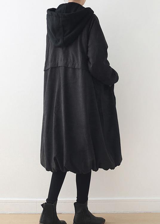 Autumn and winter new original design loose large size literary retro quilted warm cotton-padded jacket striped hooded padded jacket - SooLinen