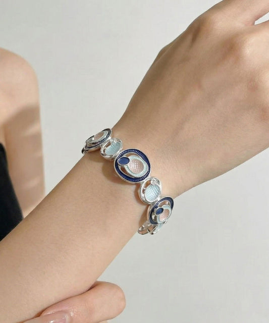 Beach Coffee Alloy Hollow Out Elasticity Bangle