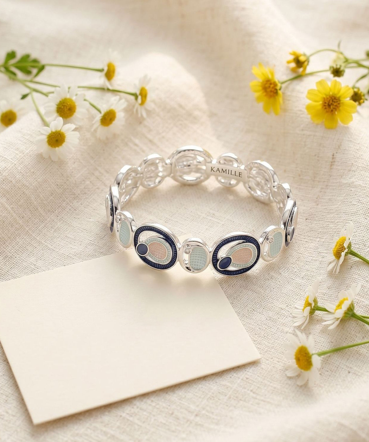 Beach Coffee Alloy Hollow Out Elasticity Bangle