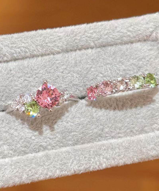 Beautiful Alloy Zircon Rings Two-Piece Set