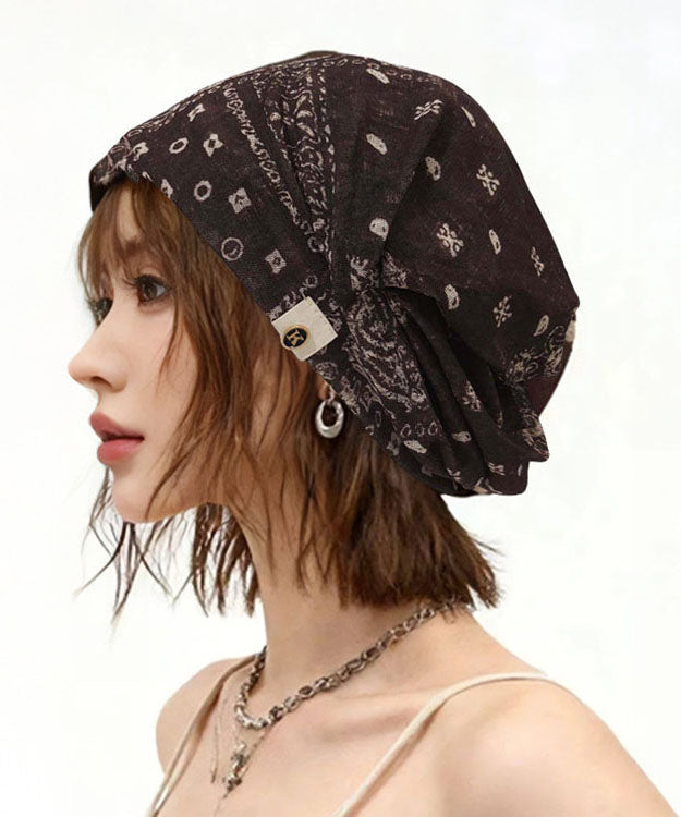 Beautiful Brown Tie Dye Cotton Bonnie Hat