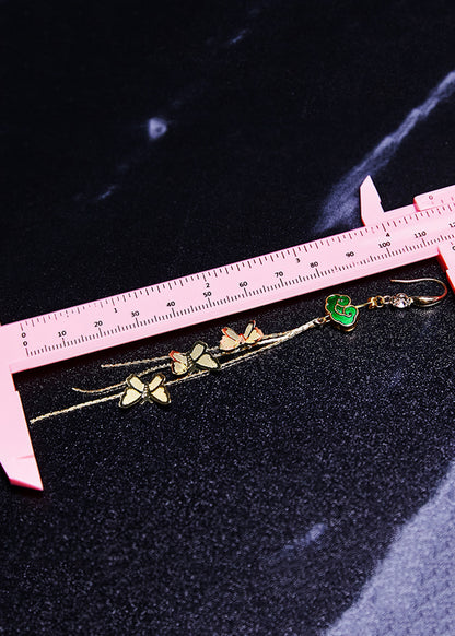 Beautiful Butterfly Design Tassels Long Drop Earrings