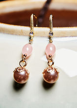 Load image into Gallery viewer, Beautiful Champagne Pearl Drop Earrings