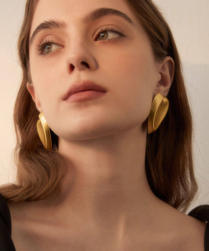 Beautiful Gold Love Oversize Alloy Stud Earrings