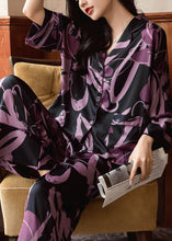 Load image into Gallery viewer, Beautiful Khaki Peter Pan Collar Print Ice Silk Two Piece Set Spring
