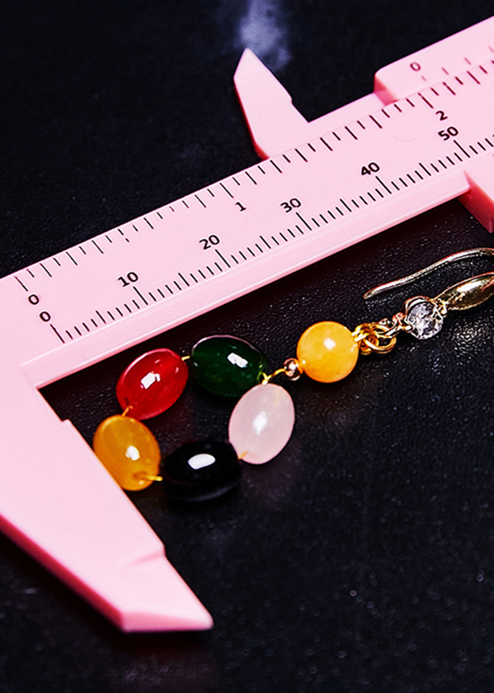 Beautiful Multicolour Gem Stone Fine Beeswax Drop Earring