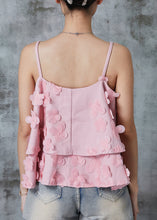 Load image into Gallery viewer, Beautiful Pink Butterfly Cotton Spaghetti Strap Top Summer