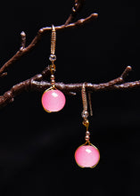 Load image into Gallery viewer, Beautiful Pink Crystal Drop Earrings