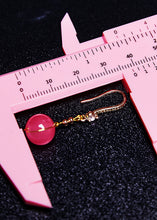 Load image into Gallery viewer, Beautiful Pink Crystal Drop Earrings