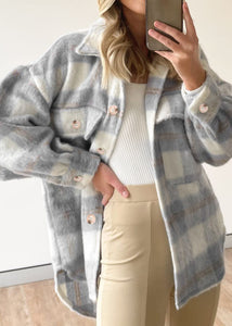 Beautiful Pink Peter Pan Collar Pockets Plaid Woolen Coat Fall
