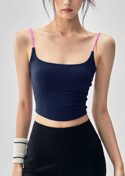 Beautiful Purple Backless Sports Yoga Tank
