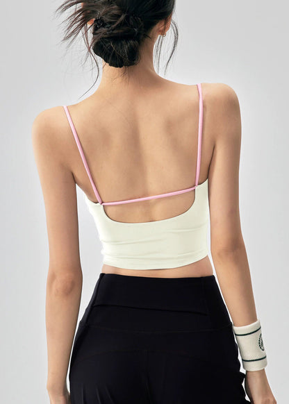 Beautiful Purple Backless Sports Yoga Tank