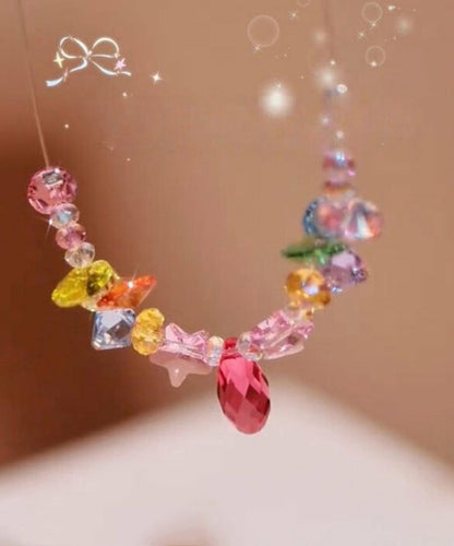 Beautiful Rainbow Alloy Crystal Pendant Necklace