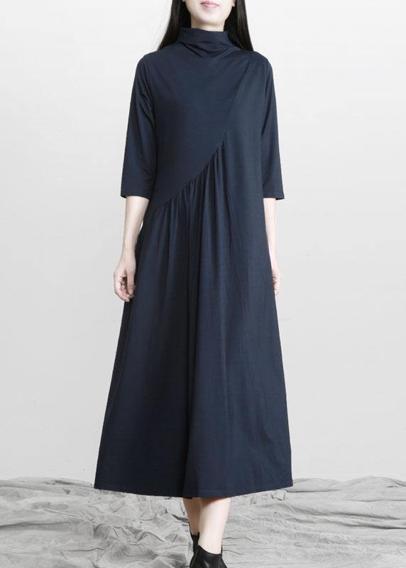 Beautiful Red Stand Cinched asymmetrical design Maxi Dresses Fall - SooLinen