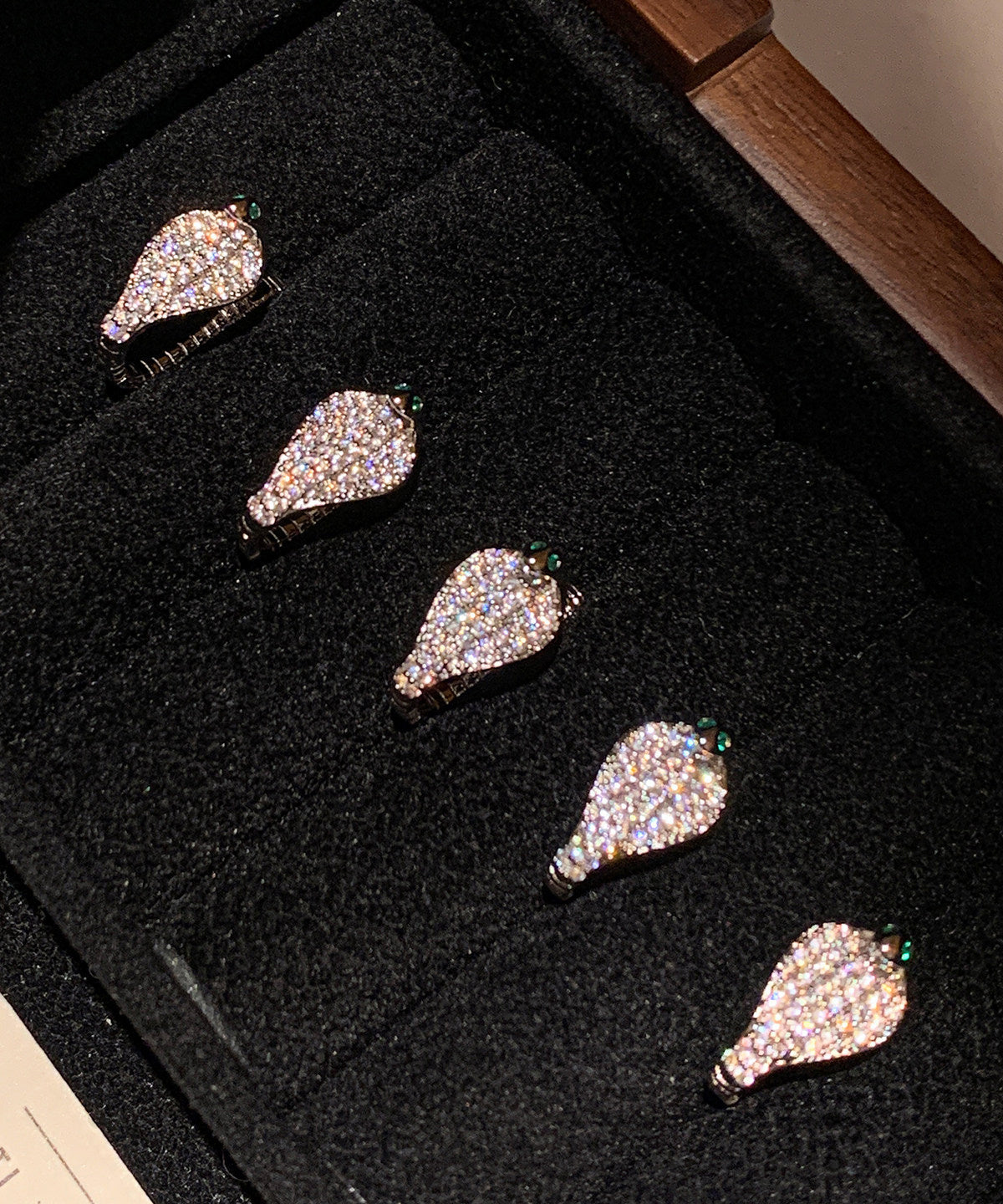 Beautiful Silvery Zircon Sparkling Stud Earrings