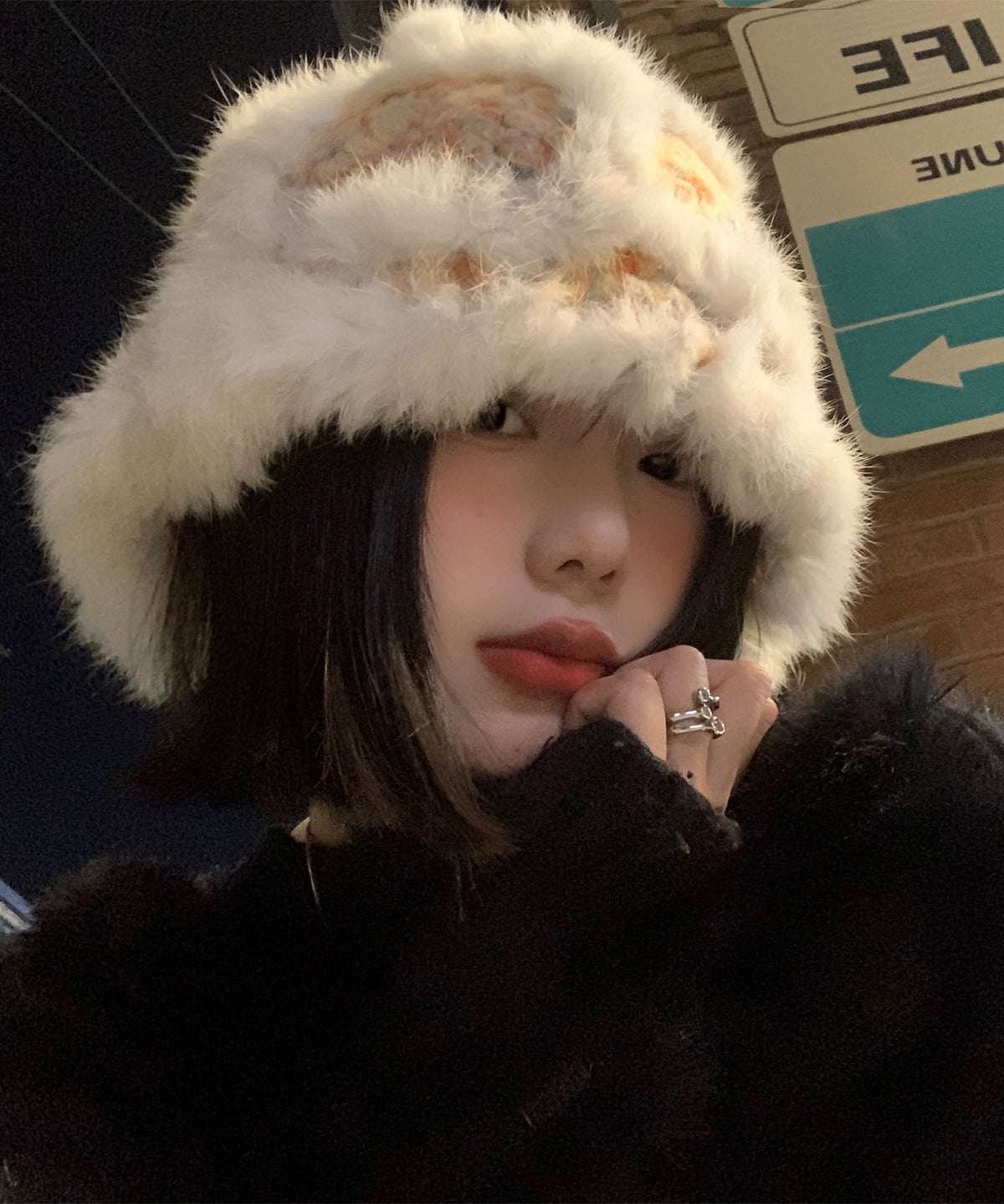 Beautiful Thick Cozy Warm Fleece Knit Bucket Hat