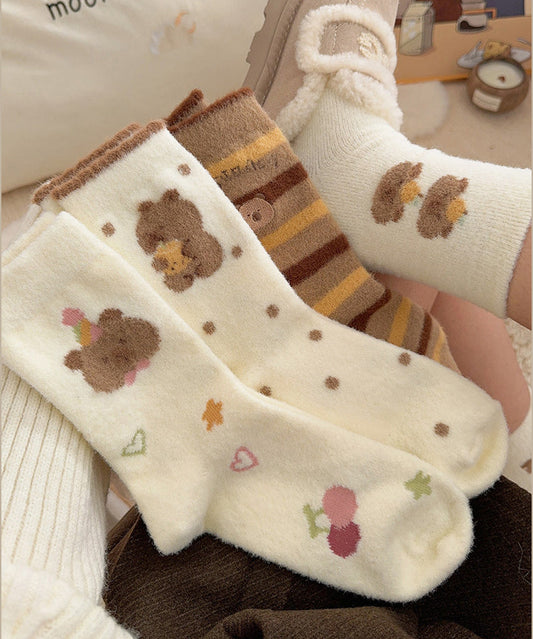 Beautiful Versatile Jacquard Cotton Crew Socks